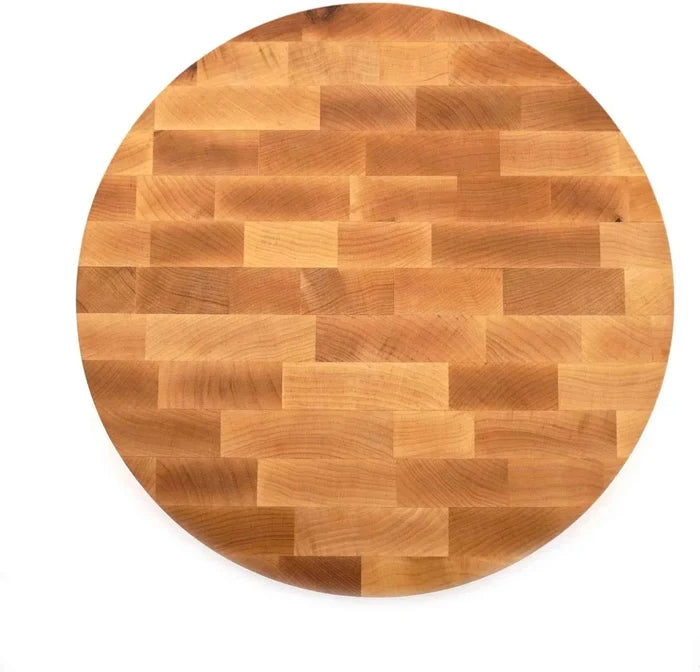 J.K. Adams - 12" x 2" Round Maple Professional End Grain Prep Board - PRO-12R-M - DISCONTINUED