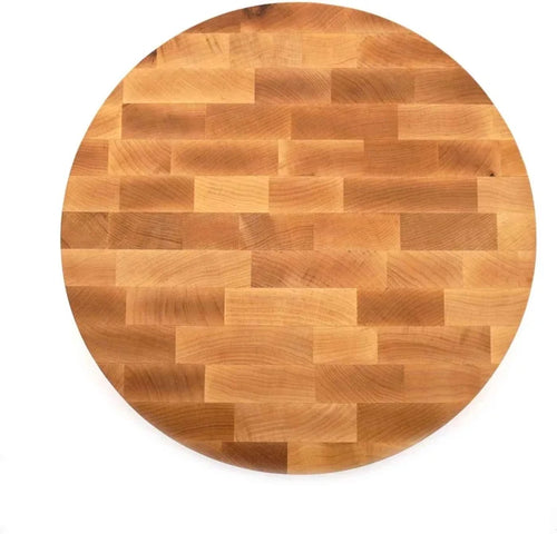J.K. Adams - 12" x 2" Round Maple Professional End Grain Prep Board - PRO-12R-M - DISCONTINUED