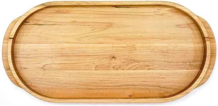 J.K. Adams - 18" x 1.25" Maple Round Elmore Serving Platter - ESP-18R-M - DISCONTINUED