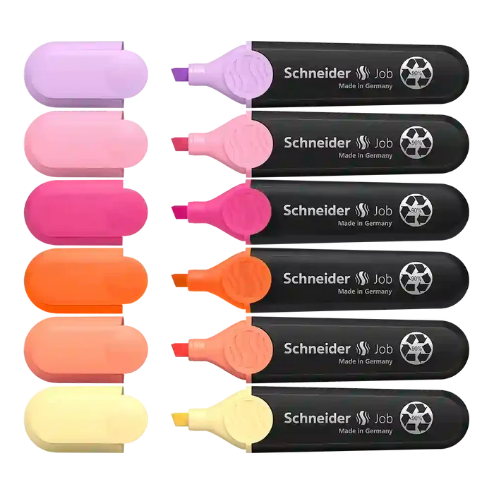 Schneider Job Pastel Highlighters, Sunset Dreams, Wallet 6 pieces - Assorted