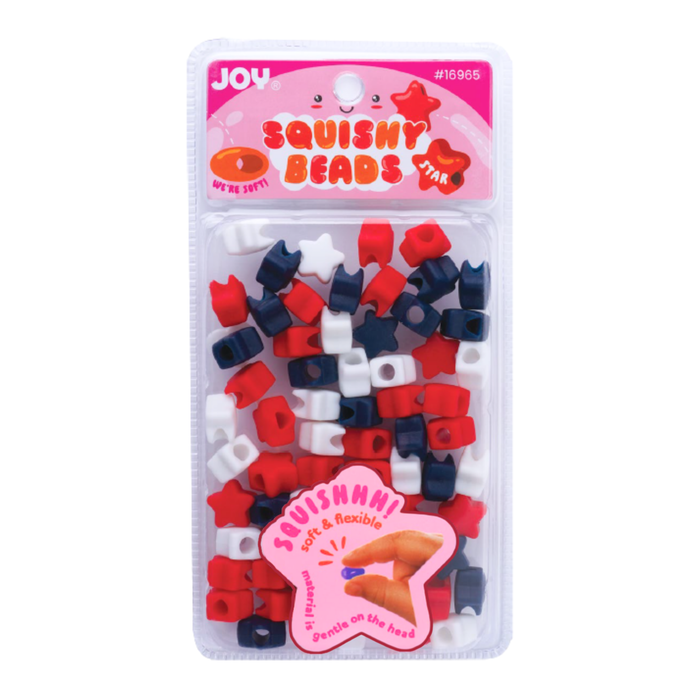 Joy Star Squishy Beads XX-Large, 60 Count, Red, White, & Blue