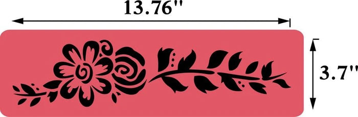 JRV. Stencil Long Floral Set