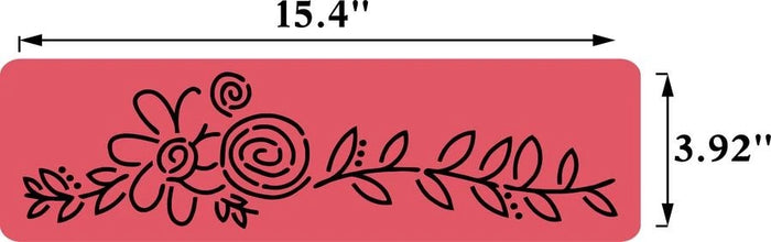 JRV. Stencil Long Floral Set