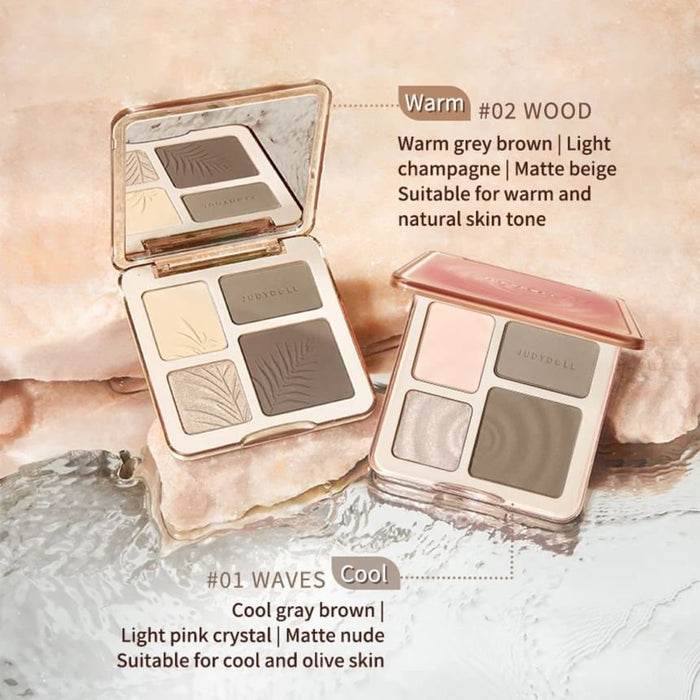 Judydoll 2-in-1 Highlighter Contour Palette باليت تحديد الوجه والإضاءة 2 في 1 من جودي دول - Princess Cosmetics Qatar