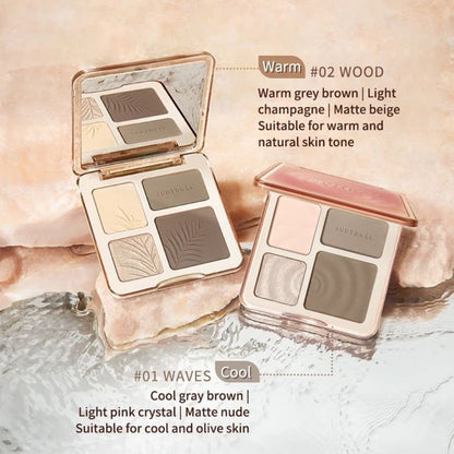 Judydoll 2-in-1 Highlighter Contour Palette باليت تحديد الوجه والإضاءة 2 في 1 من جودي دول - Princess Cosmetics Qatar