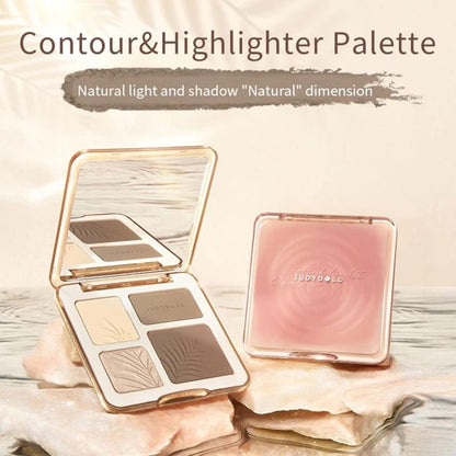Judydoll 2-in-1 Highlighter Contour Palette باليت تحديد الوجه والإضاءة 2 في 1 من جودي دول - Princess Cosmetics Qatar