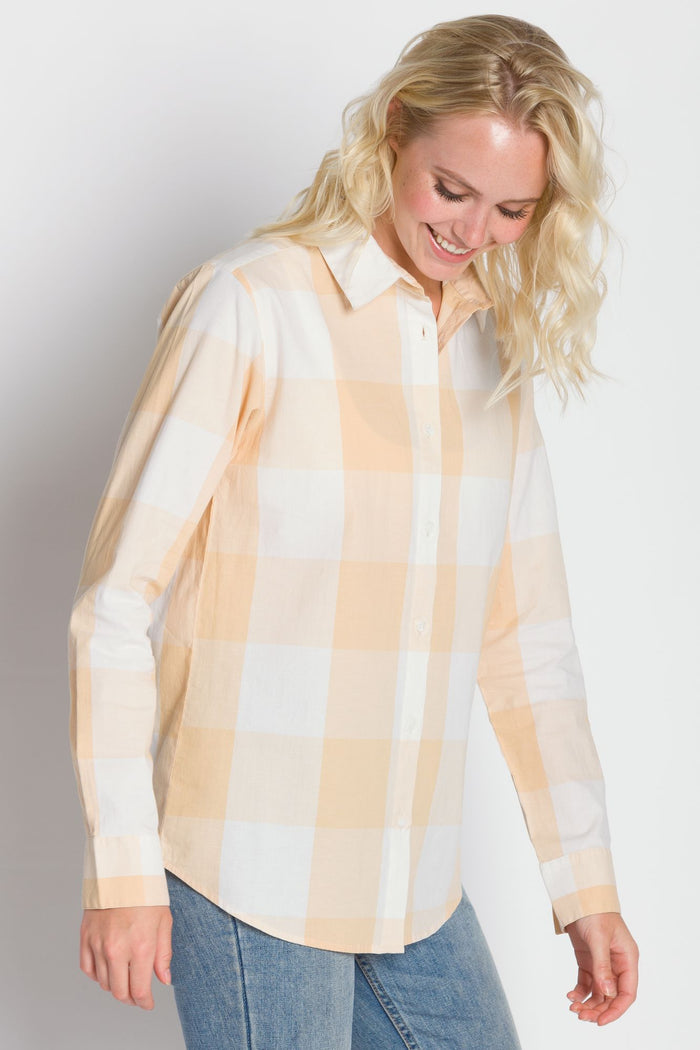 Julie | Women's Long Sleeve Plaid Button Up Shirt