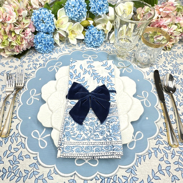 Juliet Bows Placemat - Blue (Set of 4)