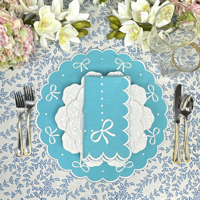 Juliet Bows Placemat - Robin Egg Blue (Set of 4)