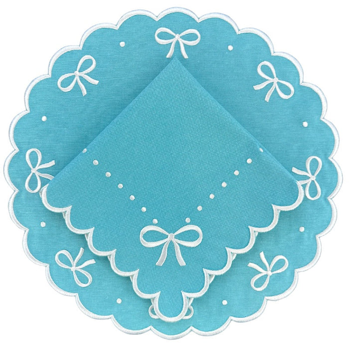 Juliet Bows Placemat - Robin Egg Blue (Set of 4)