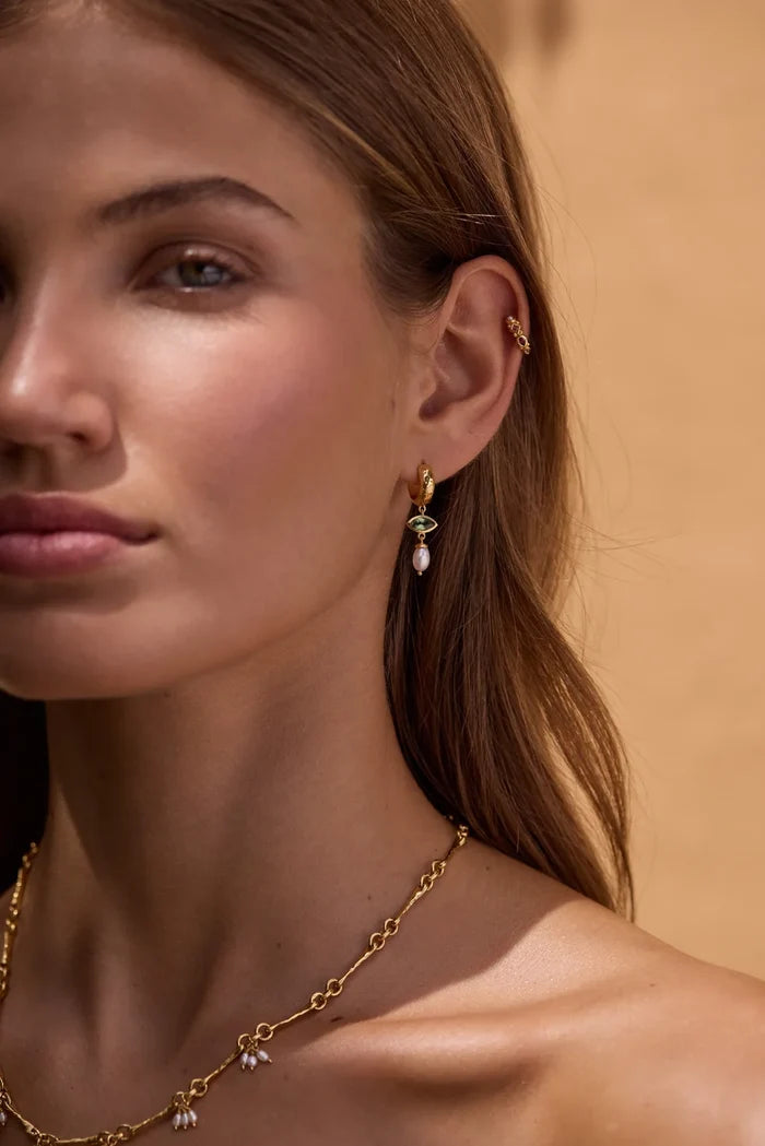 JUNIPER APATITE HUGGIES in Gold by ToniMay
