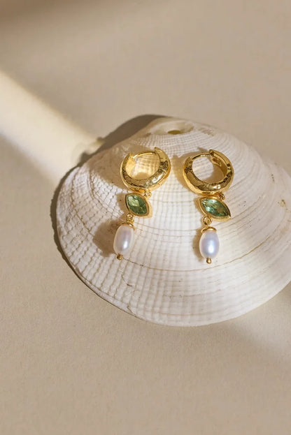 JUNIPER APATITE HUGGIES in Gold by ToniMay