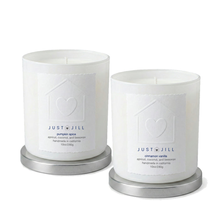Just Jill Pumpkin Spice and Cinnamon Vanilla Scented Candles (2-pack)