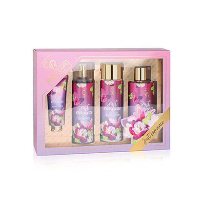 JUST ROMANCE (Gift set )Hand cream. Body Mist. Body lotion. Shower Gel. - Golden Rose Cosmetics Pakistan.