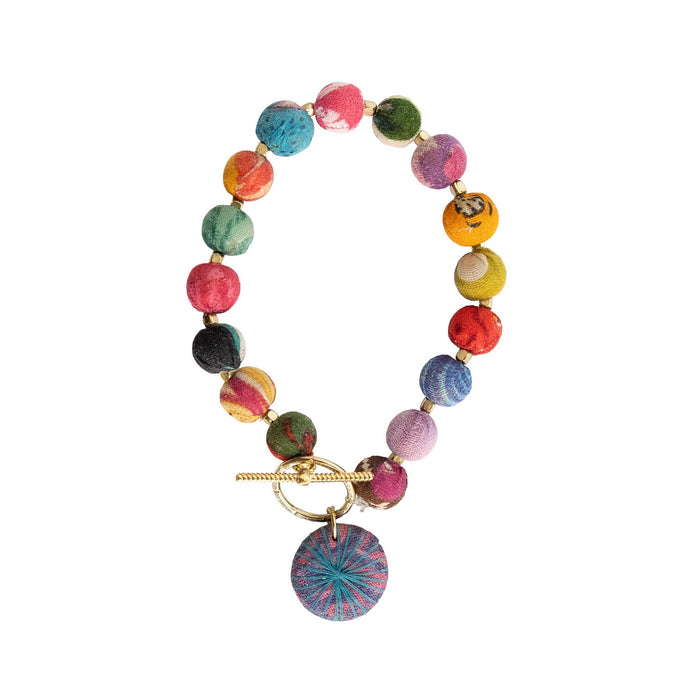 Kantha Threadburst Toggle Bracelet