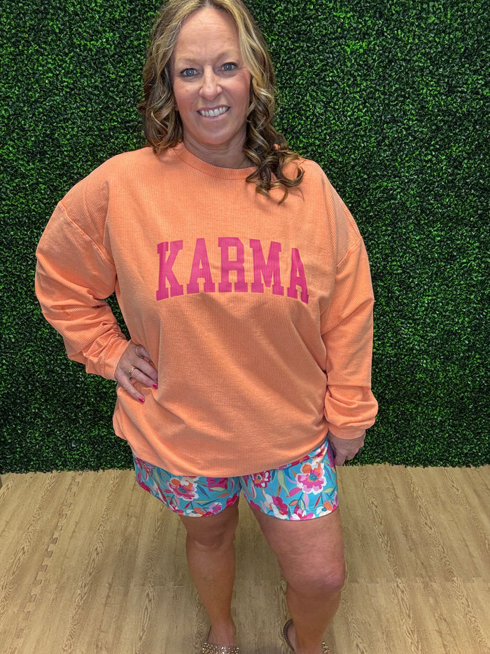 Karma Ribbed Sweatshirt