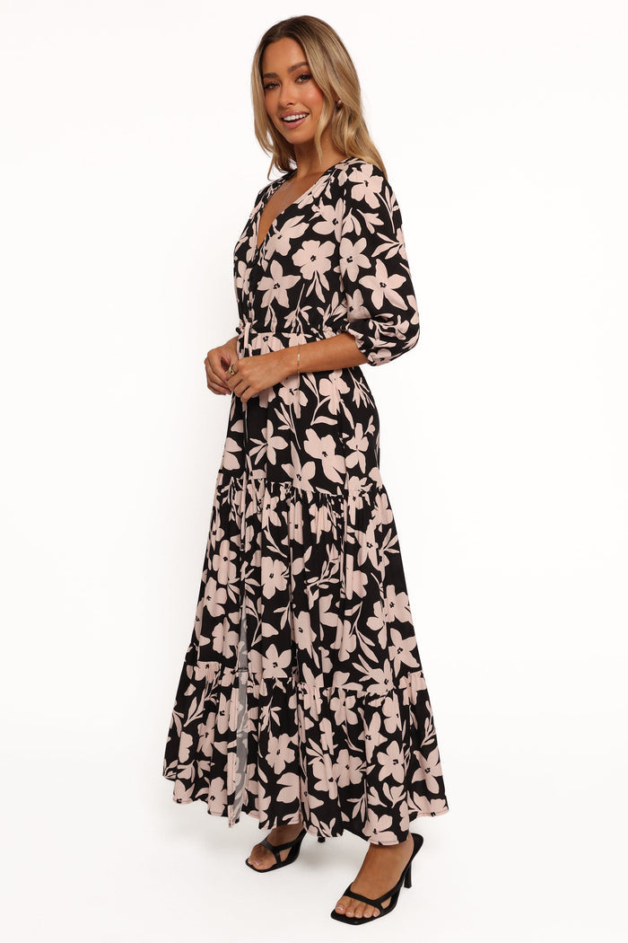 Petal and Pup USA DRESSES Kelda Dress - Black Augusta Print