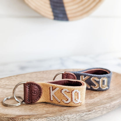 Kennett Square Mushroom Needlepoint Keychain