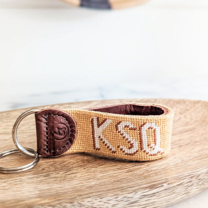 Kennett Square Mushroom Needlepoint Keychain