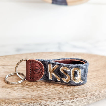 Kennett Square Mushroom Needlepoint Keychain
