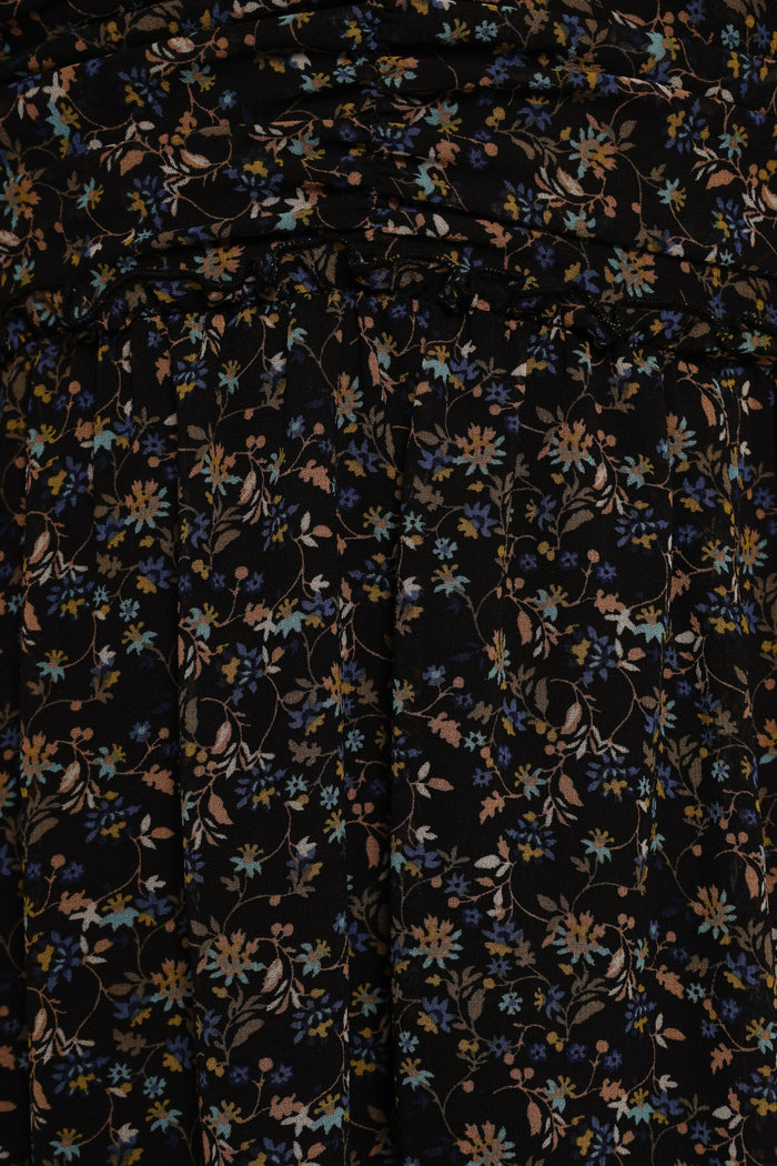 Petal and Pup USA DRESSES Keziah Long Sleeve Maxi Dress - Navy Ditsy Floral