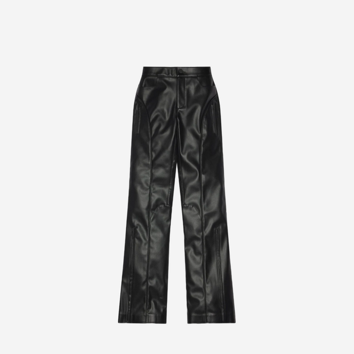 KHY FAUX LEATHER PANT BLACK