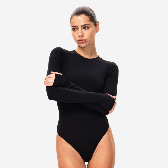 KHY LONG SLEEVE BODYSUIT BLACK
