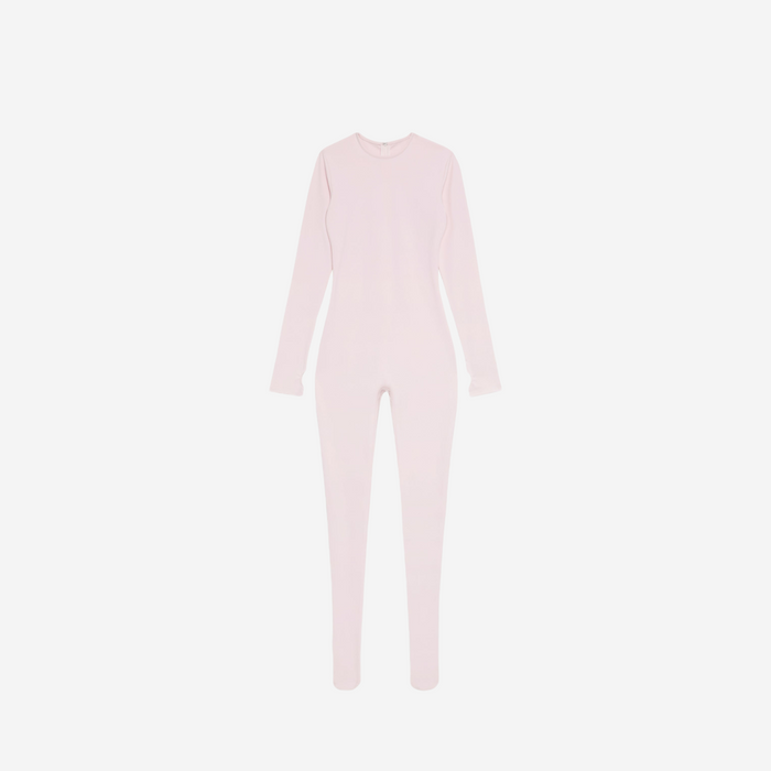 KHY LONG SLEEVE FOOTED CATSUIT POWDER PINK