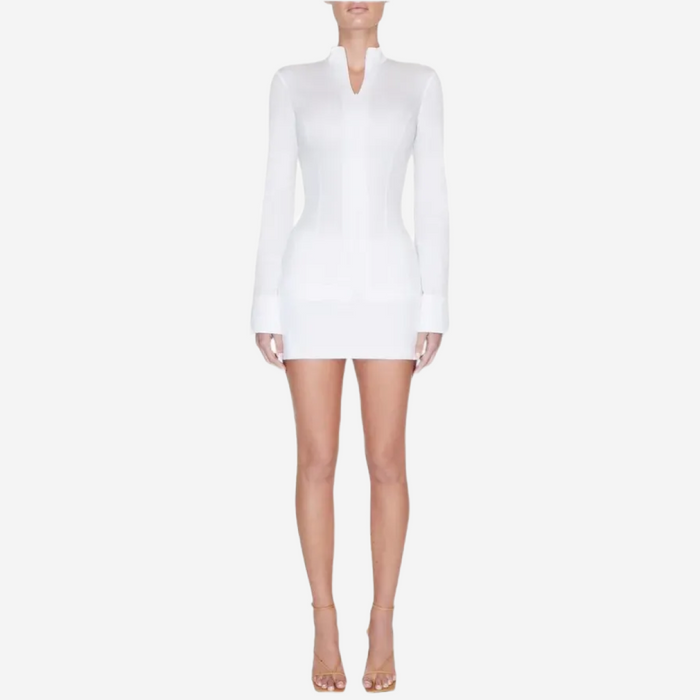 KHY POPLIN MICRO MINI SKIRT LIGHT GREY