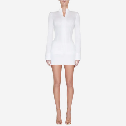 KHY POPLIN MICRO MINI SKIRT LIGHT GREY