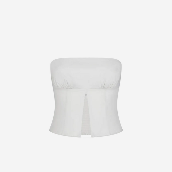KHY POPLIN TUBE TOP LIGHT GREY