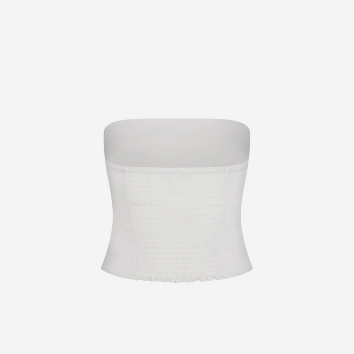 KHY POPLIN TUBE TOP LIGHT GREY