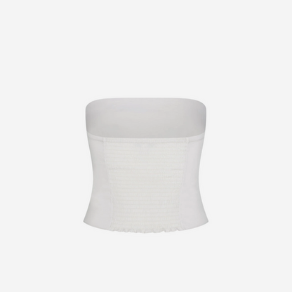 KHY POPLIN TUBE TOP LIGHT GREY