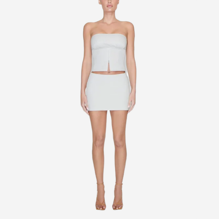 KHY POPLIN TUBE TOP LIGHT GREY
