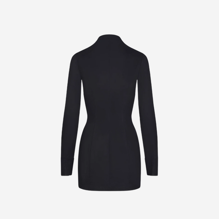 KHY POPLIN ZIP MINI DRESS BLACK