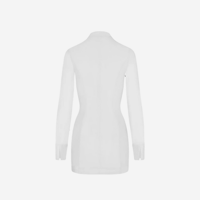 KHY POPLIN ZIP MINI DRESS LIGHT GREY