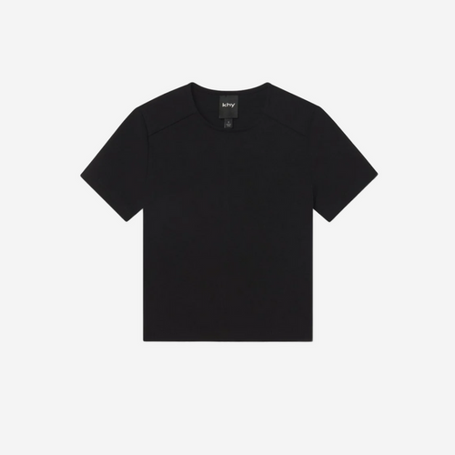 KHY SEAMED BABY TEE BLACK