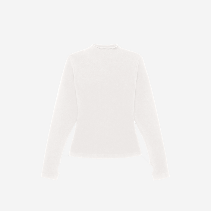KHY SEAMLESS MOCK NECK LONG SLEEVE STONE