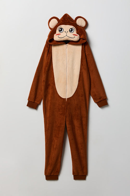 Kids 3D Monkey Plush Onesie