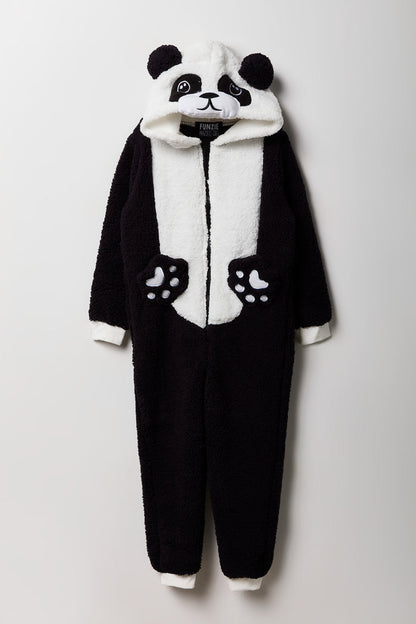 Kids 3D Panda Sherpa Onesie