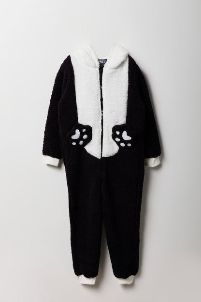 Kids 3D Panda Sherpa Onesie