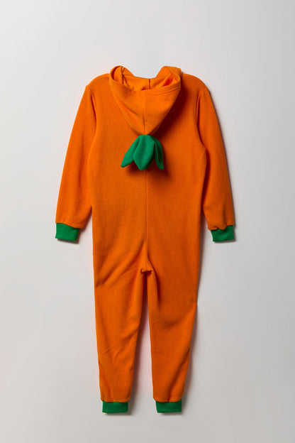 Kids 3D Pumpkin Plush Onesie