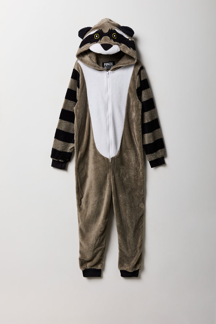 Kids 3D Raccoon Plush Onesie
