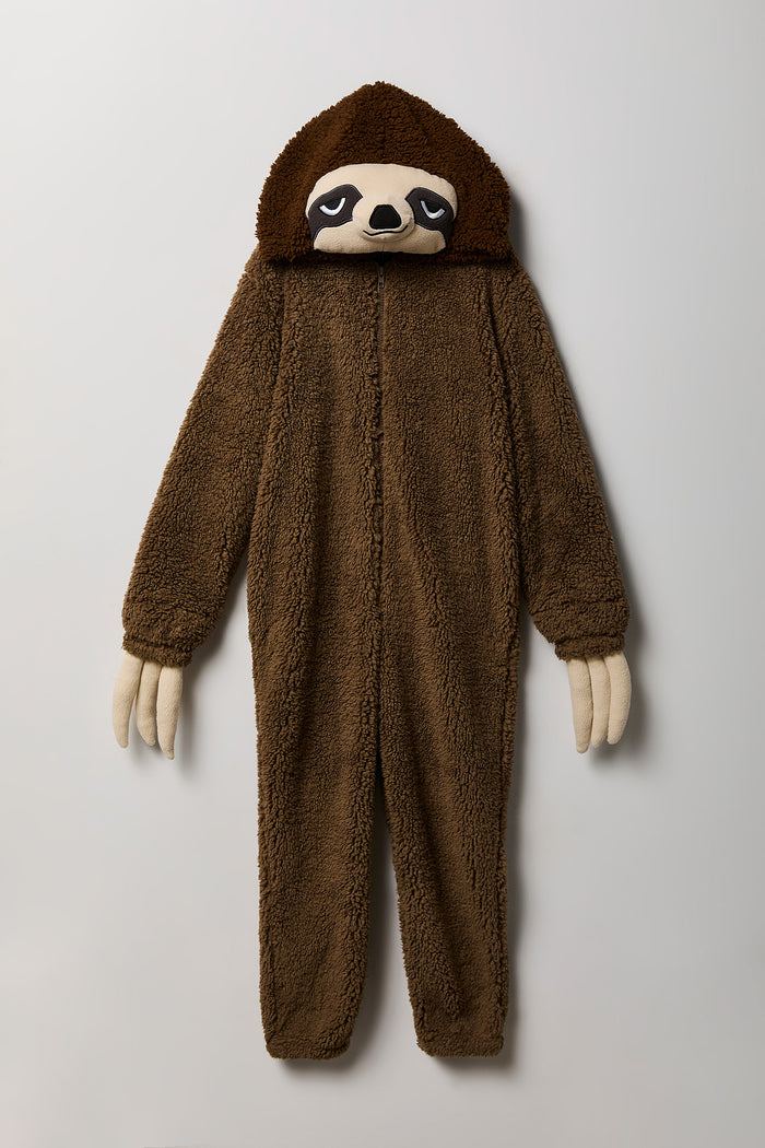 Kids 3D Sloth Sherpa Onesie