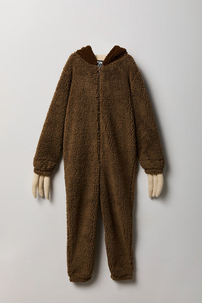 Kids 3D Sloth Sherpa Onesie