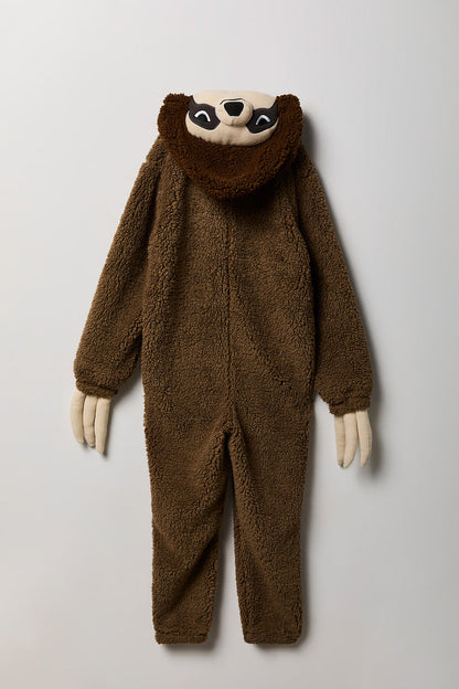 Kids 3D Sloth Sherpa Onesie