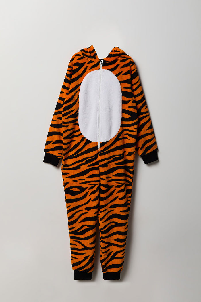 Kids 3D Tiger Plush Onesie