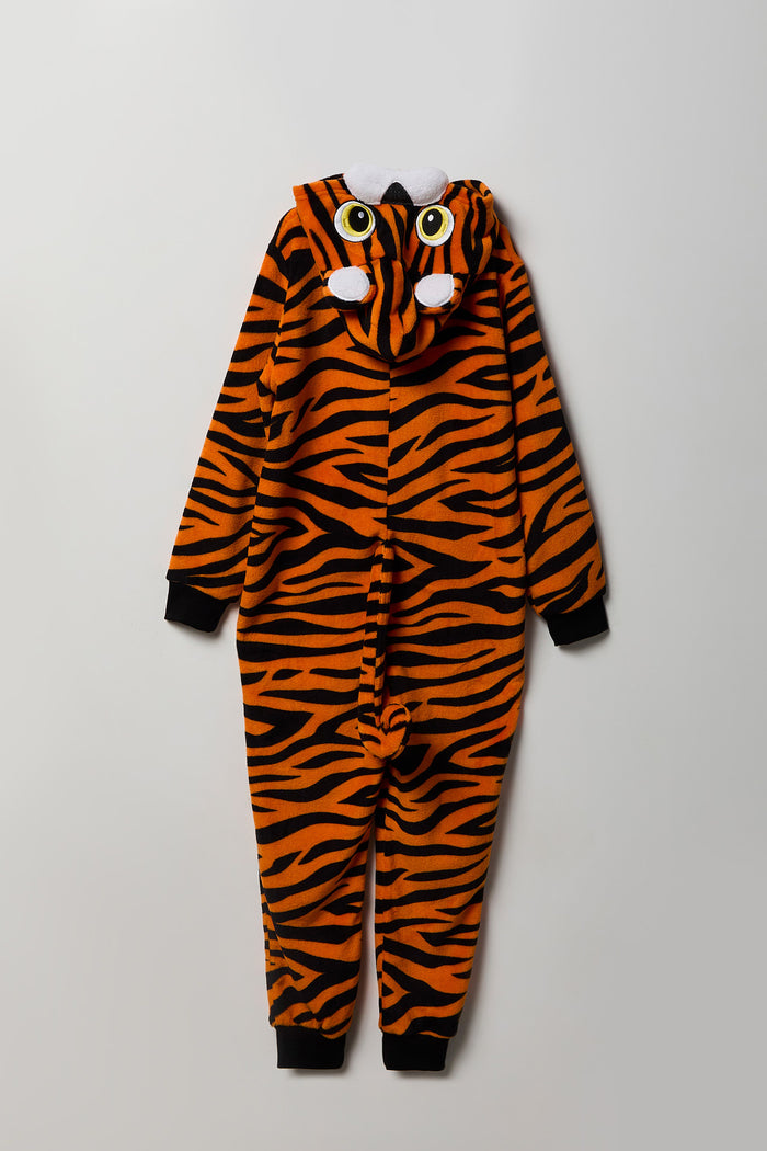 Kids 3D Tiger Plush Onesie