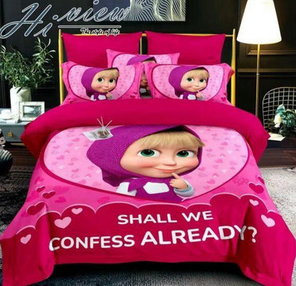 Kids cartoon duvet 4x6 characters
