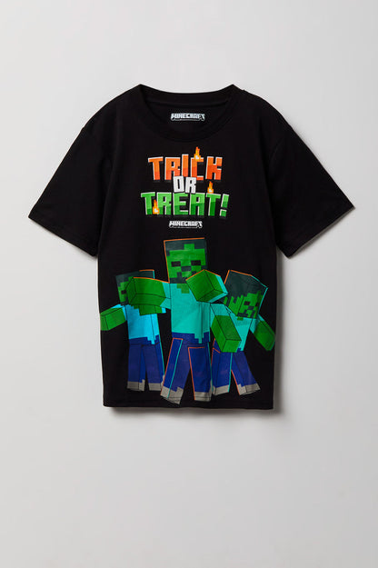 Kids Minecraft Halloween Graphic T-Shirt